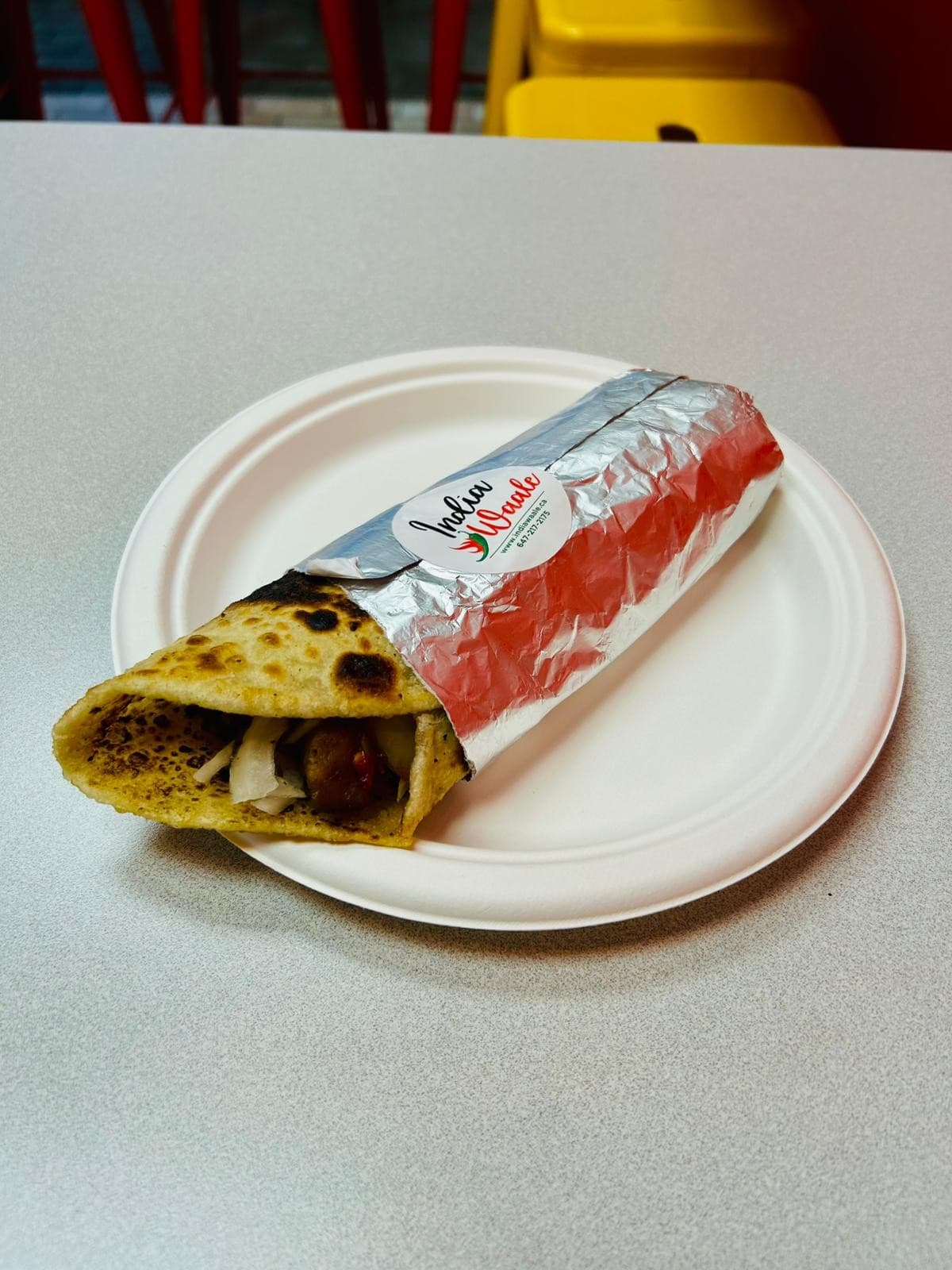 Veg kathi roll wrap