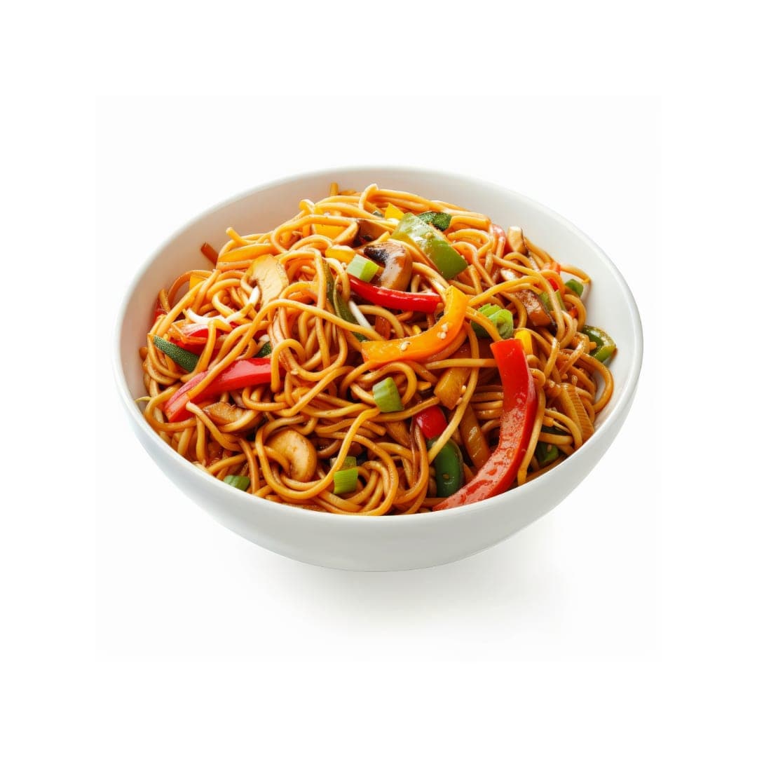 Veg Hakka noodles — desi-Chinese stir-fried noodles with vegetables at IndiaWaale